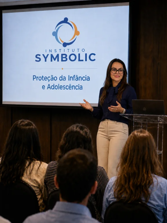 Katiusca Vieira em palestra de capacitação